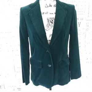 Emerald green velvet blazer De Mura Vintage